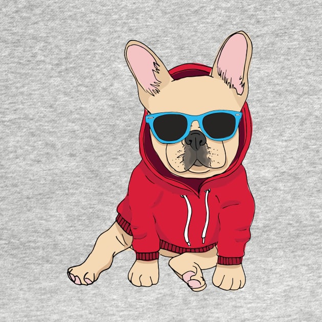 Hipster Frenchie (Fawn) by Megan Roy